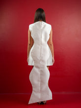 Load image into Gallery viewer, The Ivory Siren Dress| Sculpted Bridal Mini with Dramatic train (PRE-ORDER)