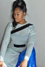 Load image into Gallery viewer, Blue Panel Dress